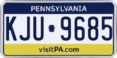 PA license plate KJU9685