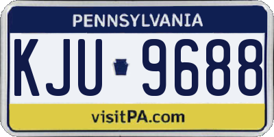 PA license plate KJU9688