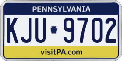 PA license plate KJU9702