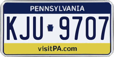 PA license plate KJU9707