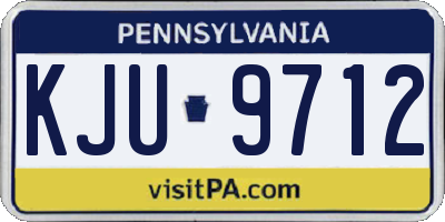 PA license plate KJU9712