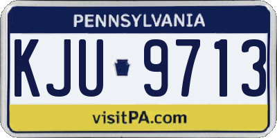 PA license plate KJU9713
