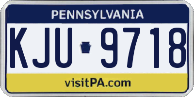 PA license plate KJU9718