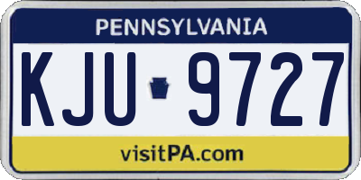 PA license plate KJU9727