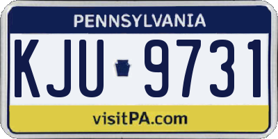 PA license plate KJU9731