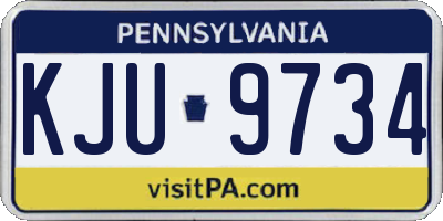 PA license plate KJU9734
