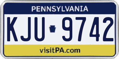 PA license plate KJU9742