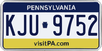 PA license plate KJU9752