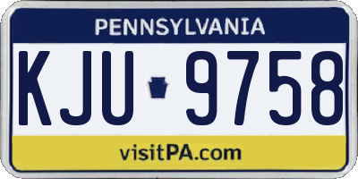 PA license plate KJU9758