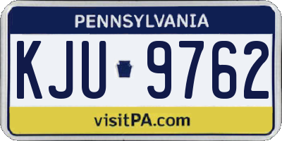 PA license plate KJU9762