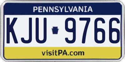 PA license plate KJU9766