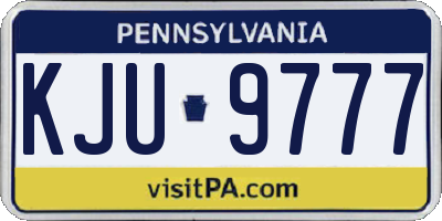 PA license plate KJU9777
