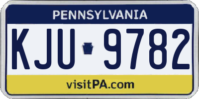 PA license plate KJU9782