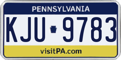 PA license plate KJU9783