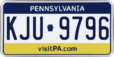 PA license plate KJU9796