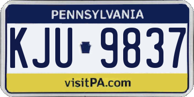 PA license plate KJU9837