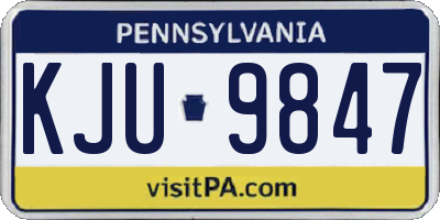 PA license plate KJU9847