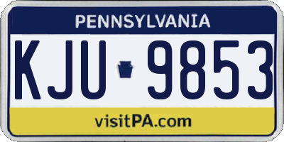PA license plate KJU9853