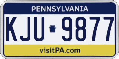 PA license plate KJU9877
