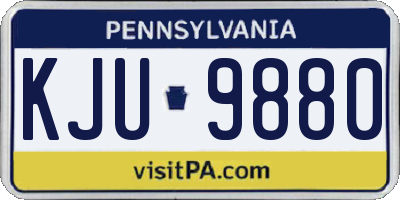 PA license plate KJU9880