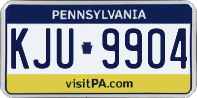 PA license plate KJU9904