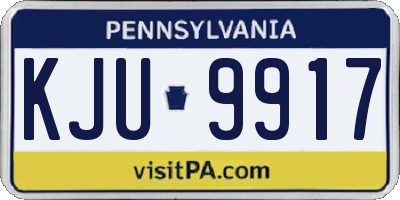 PA license plate KJU9917