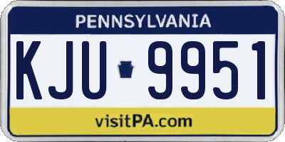 PA license plate KJU9951