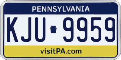 PA license plate KJU9959