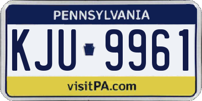 PA license plate KJU9961
