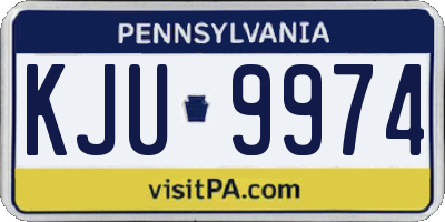 PA license plate KJU9974