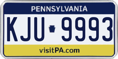PA license plate KJU9993
