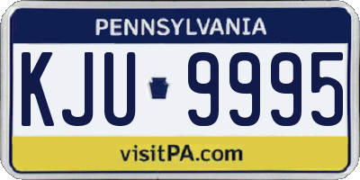 PA license plate KJU9995