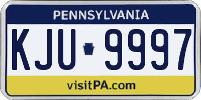 PA license plate KJU9997