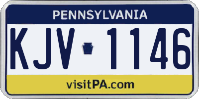 PA license plate KJV1146