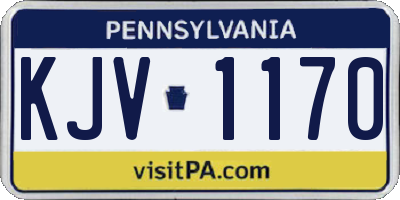 PA license plate KJV1170