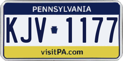 PA license plate KJV1177