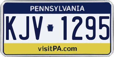 PA license plate KJV1295