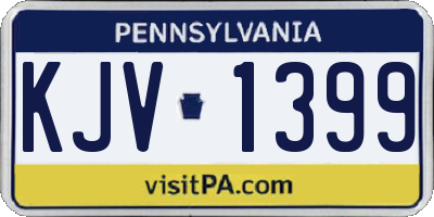 PA license plate KJV1399