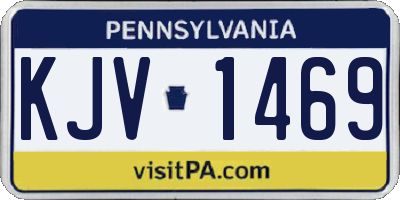 PA license plate KJV1469