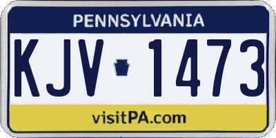PA license plate KJV1473