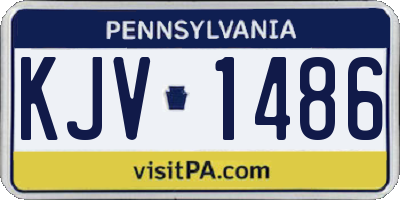 PA license plate KJV1486
