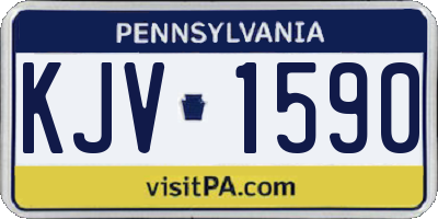 PA license plate KJV1590