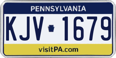 PA license plate KJV1679