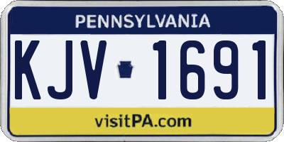 PA license plate KJV1691
