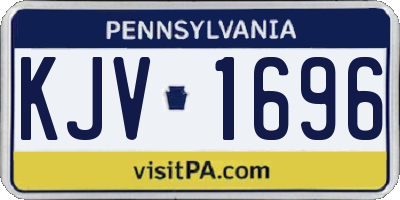 PA license plate KJV1696