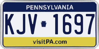 PA license plate KJV1697