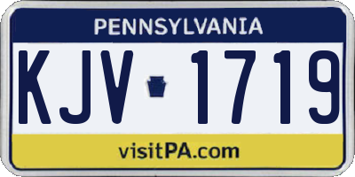 PA license plate KJV1719