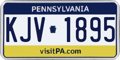 PA license plate KJV1895