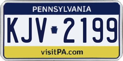 PA license plate KJV2199