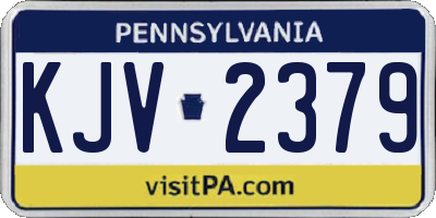 PA license plate KJV2379